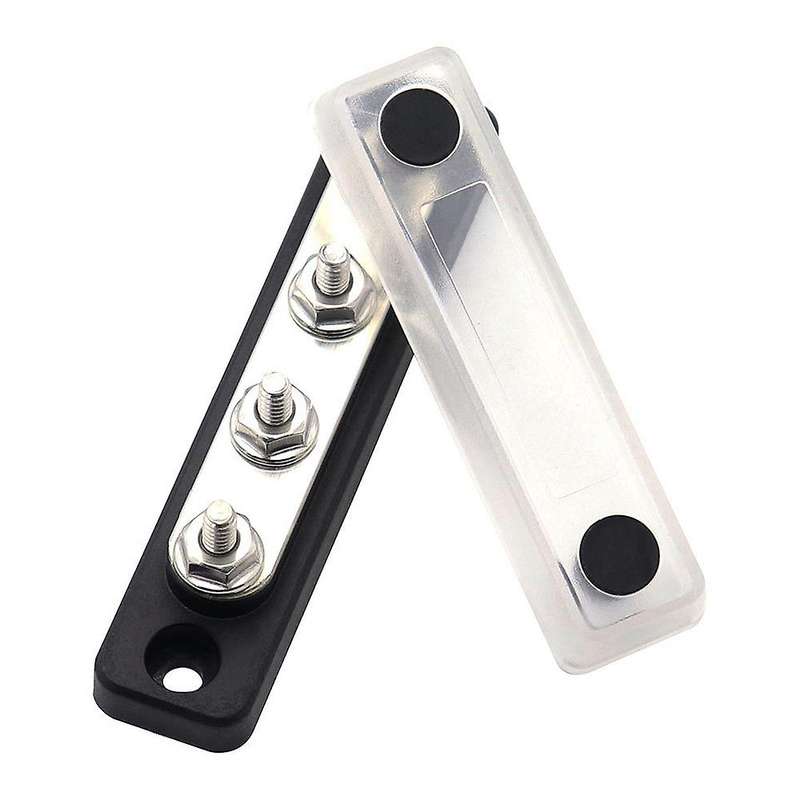 Universal 100A Mini BusBar 4 Gang Marine RV Yacht 12V 24V 32V 48V DC 240V AC with Dust Cover