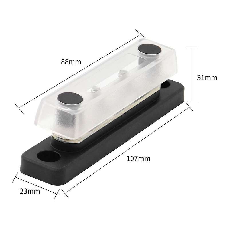 Universal 100A Mini BusBar 4 Gang Marine RV Yacht 12V 24V 32V 48V DC 240V AC with Dust Cover