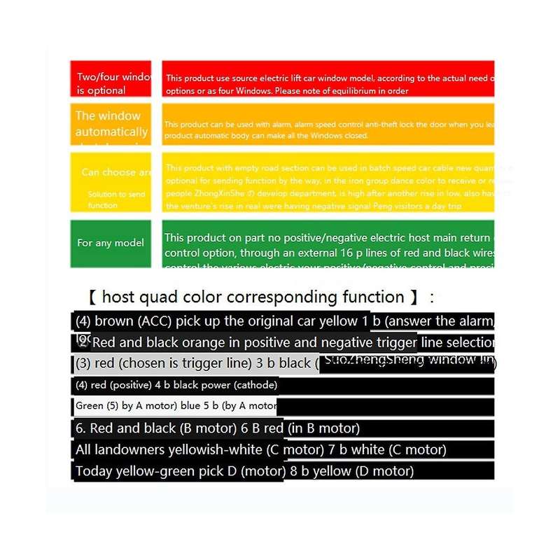 Universal 12v Car Auto Close Windows Glass Lifter Set Car Power Window Roll Up Closer Module Alarm