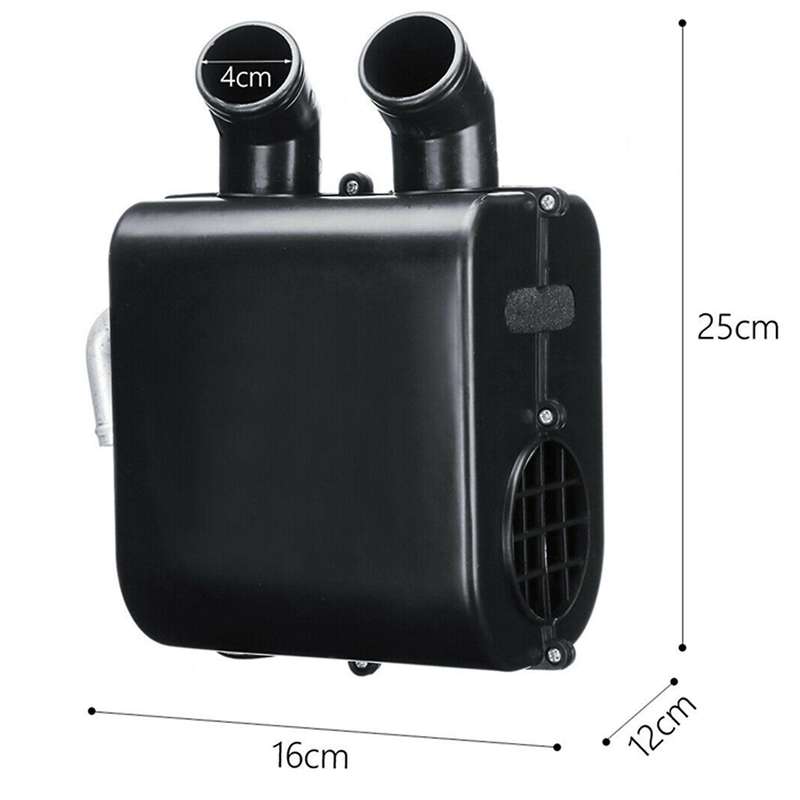 Universal 12V Car Heater Water Heating Metal Portable Defroster Demister Double Vents Heater