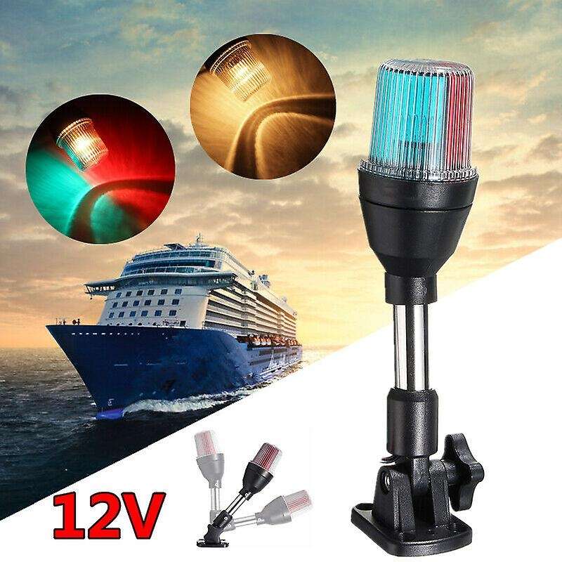 Universal 12V Marine Fold Down 360 degrees LED Navigation Stern Anchor Light for Boat Yacht Lamp 3-C