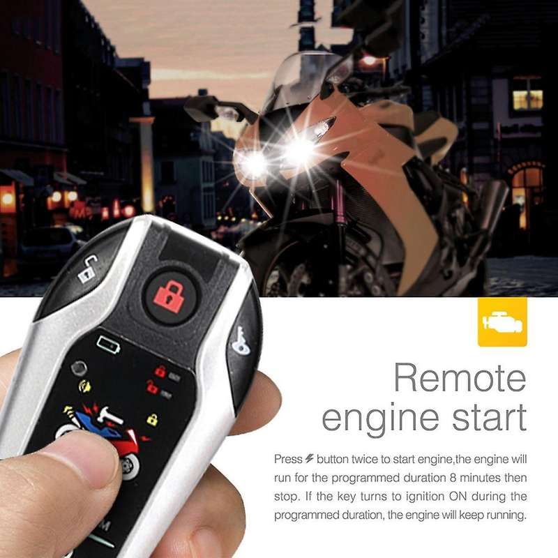 Universal 12V Motorcycle Anti-Theft Two-Way Alarm with Automatic Locking for ///