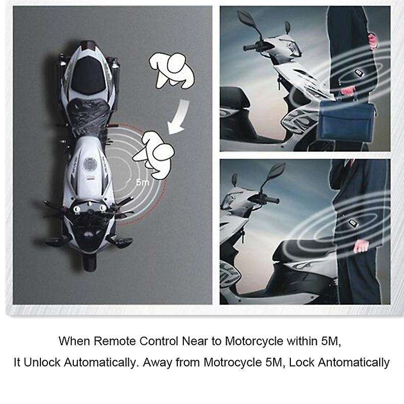 Universal 12V Motorcycle Anti-Theft Two-Way Alarm with Automatic Locking 57BA for ///