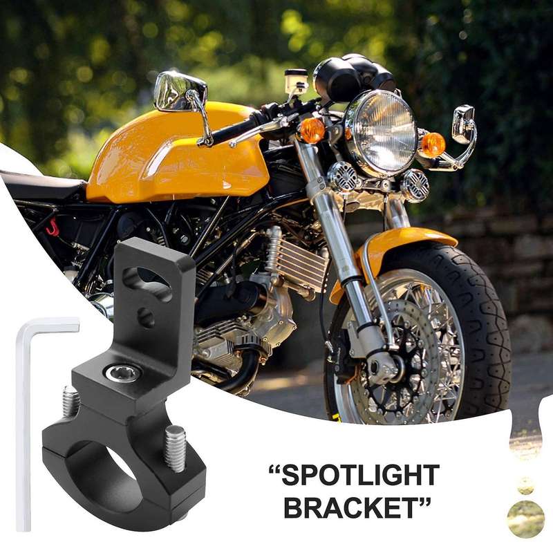 Universal 22mm 25mm 7/8inch Motorcycle Headlight Bracket Spotlight Holder Tube Clamp for Cafer Chop
