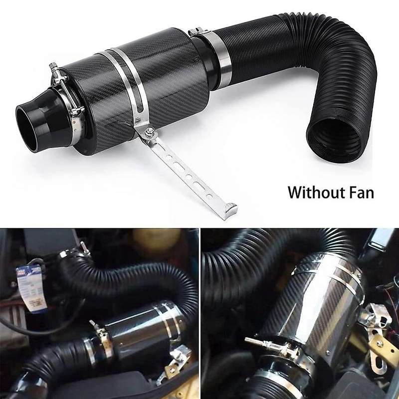 Universal 3 Inch Car Carbon Fiber Cold Air Filter Intake Pipe Hose Kit Car Filter Intake Kit Air Fil