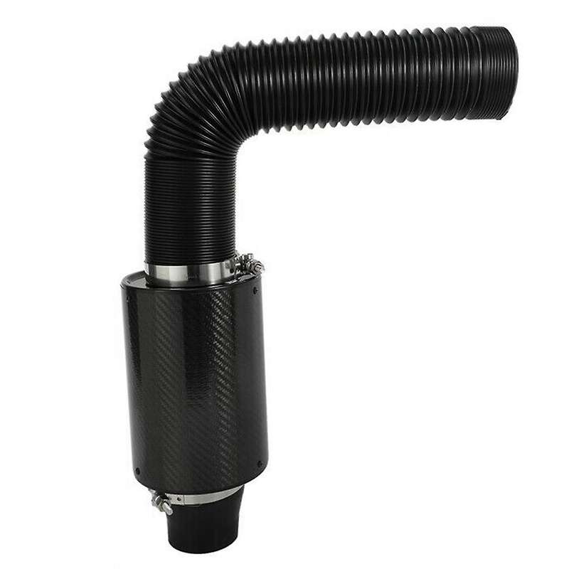 Universal 3 Inch Car Carbon Fiber Cold Air Filter Intake Pipe Hose Kit Car Filter Intake Kit Air Fil