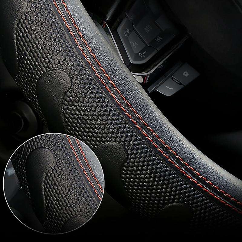Universal 38cm 15Inch Car Interior Non- Steering Wheel Cover for Cars Steering Wheel Protector Black