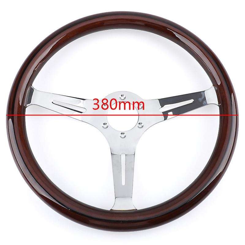 Universal 380mm 15 Inch Grant Classic Nostalgia Style Wood Grain Steering Wheel