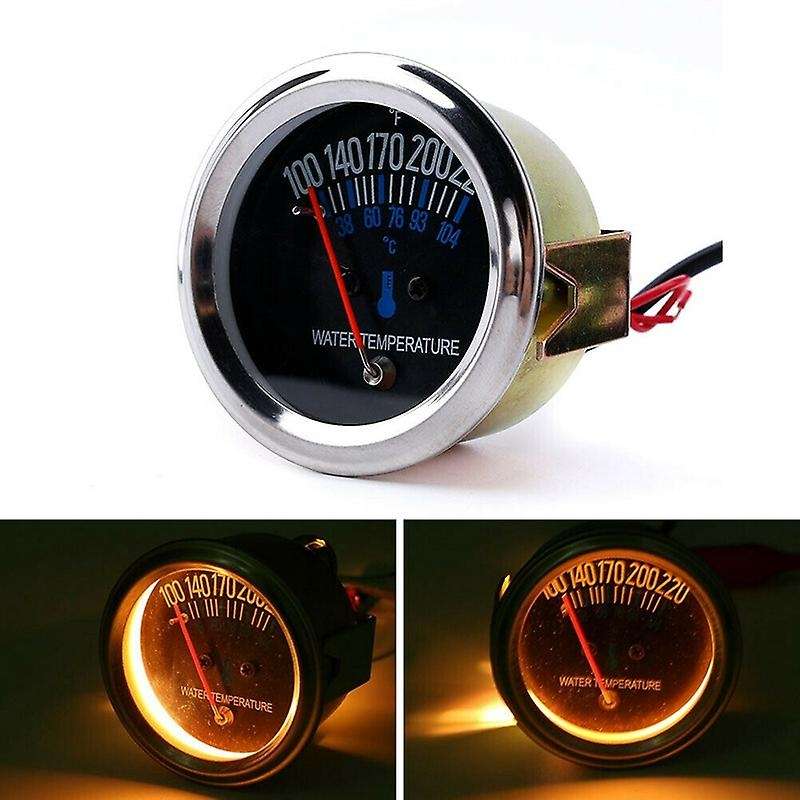 Universal 52mm Car Mechanical Water Temperature Temp Meter Gauge 100-220 Fahrenheit 12V