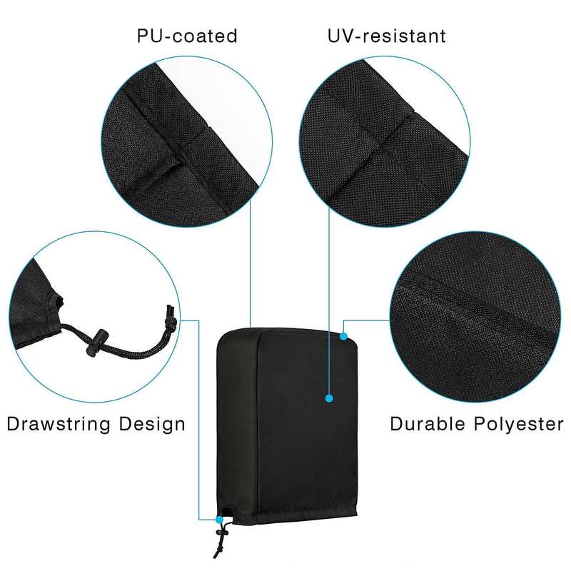 Universal 600D Polyester Trailer RV Electric Tongue Jack Cover, Weatherproof Travel Trailer Tongue P