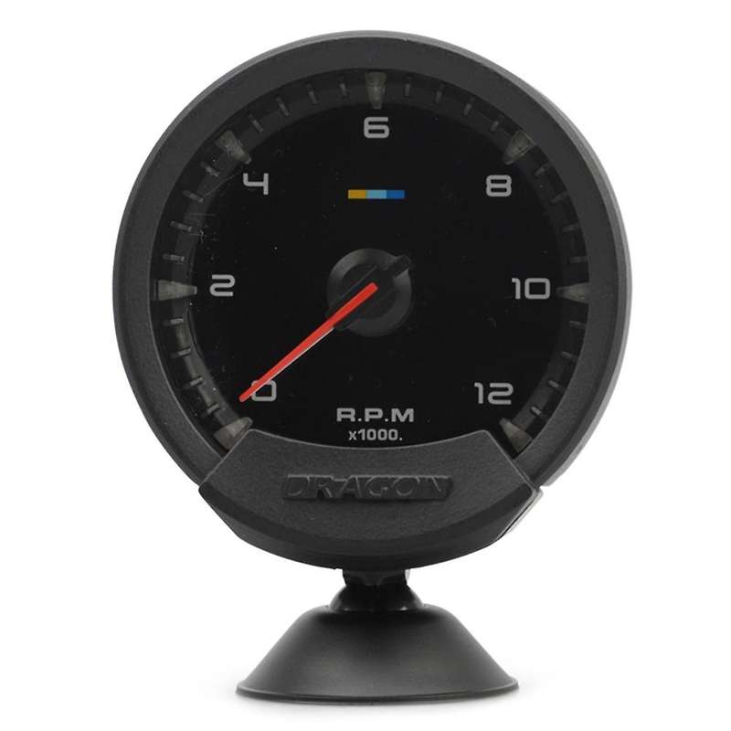 Universal 60Mm 12V White Led 0-12000Rpm Car Tachometer Tach Gauge for