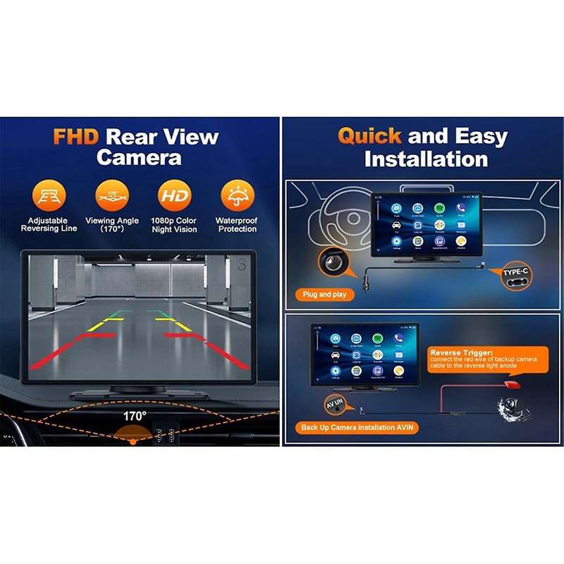 Universal 9inch Car Radio Multimedia Video Player Wireless Carplay and Wireless Android