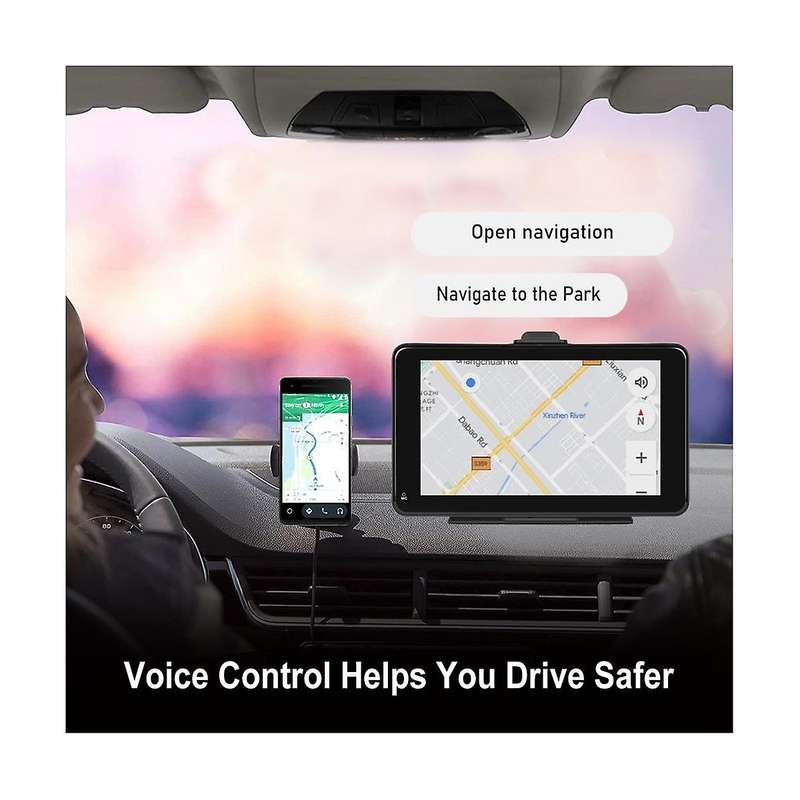 Universal 7inch Car Radio Multimedia Video Player Wireless Carplay and Android Auto Touch Screen Bl