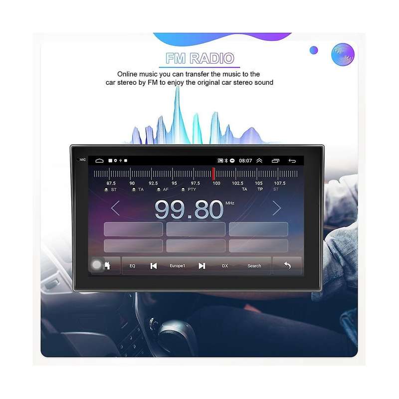 Universal 7inch Android 12 2g+32g Car Radio Multimedia Video Player Wireless Carplay Screen and And