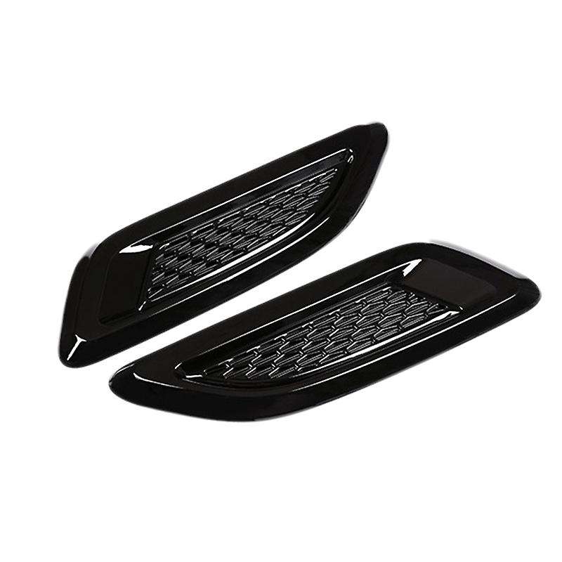 Universal ABS Car Hood Air Vent Decorative Cover Trim Bonnet Vent Flow Sticker Black