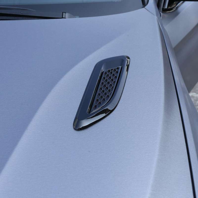 Universal ABS Car Hood Air Vent Decorative Cover Trim Bonnet Vent Flow Sticker Black