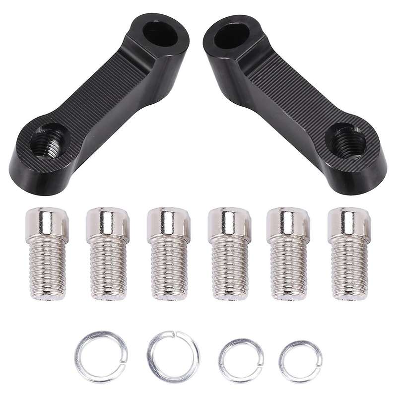 Universal Aluminum 10mm Motorcycle Mirror Mount Riser Extenders Spacers Extension Adapter Adaptor