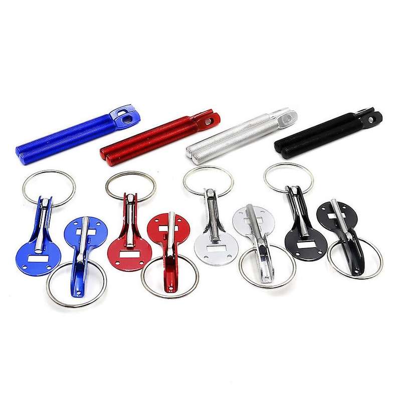 Universal Alloy Mount Bonnet Hood Pin Pins Lock Latch Kit Racing Sport Car Blue