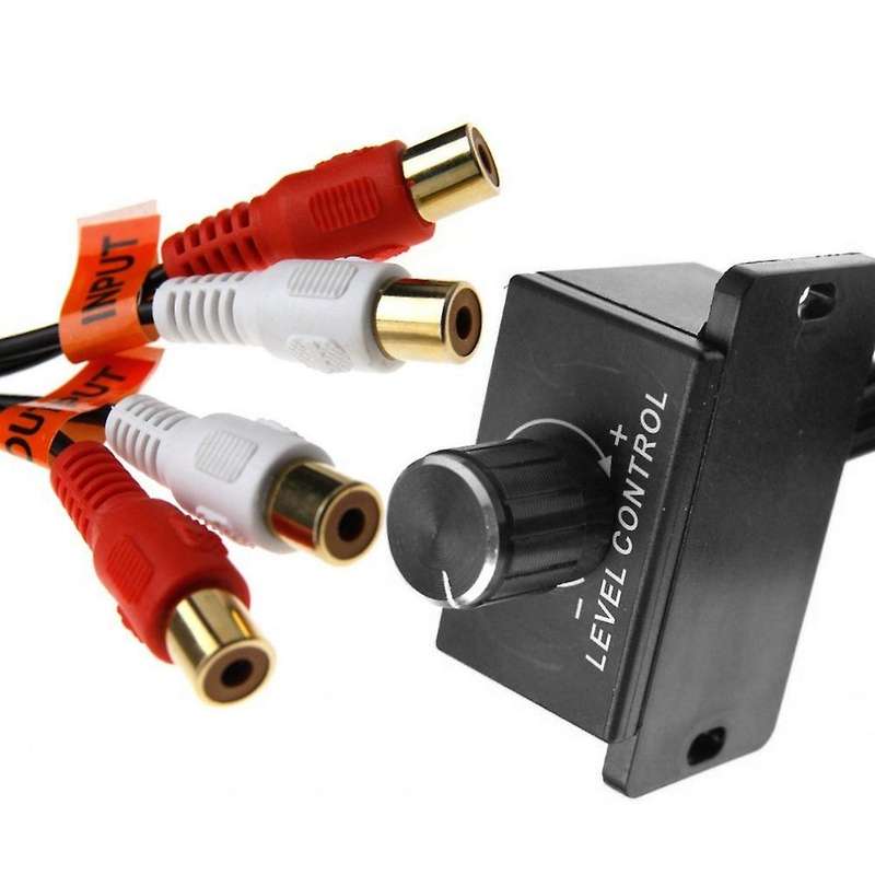 Universal Amplifier RCA Gain Level Volume Control Knob for Car Home Black