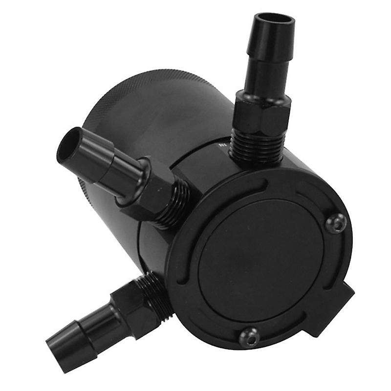 Universal Aluminum Racing Baffled 3-Port Oil Catch Can Tank Air-Oil Separator