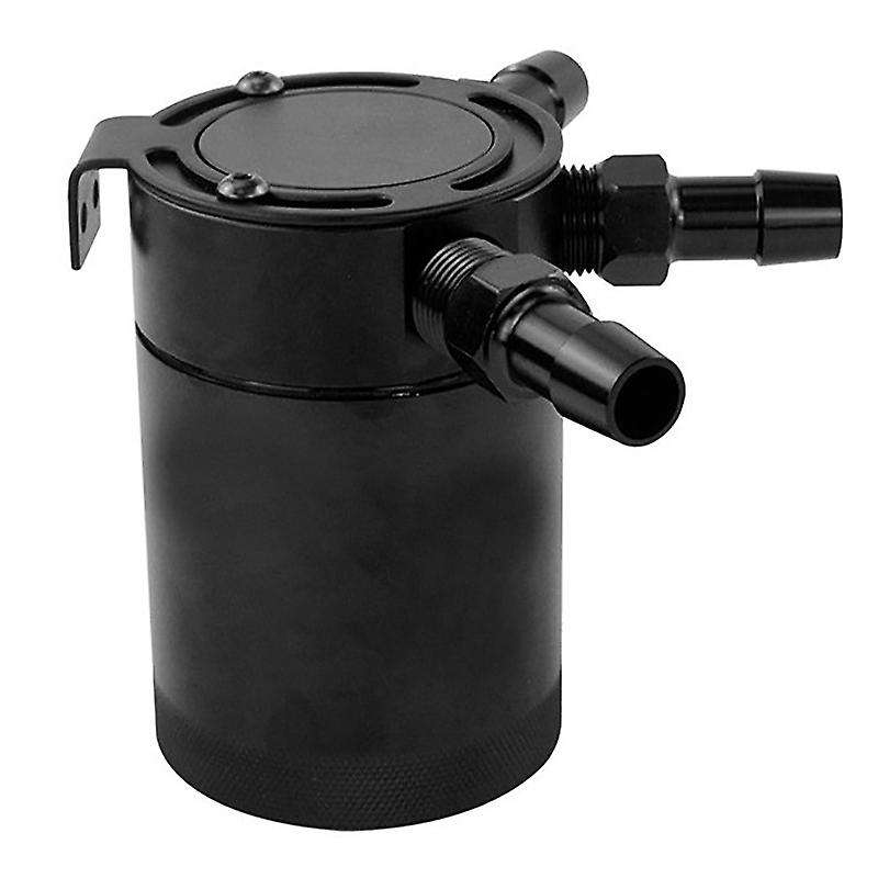 Universal Aluminum Racing Baffled 3-Port Oil Catch Can Tank Air-Oil Separator