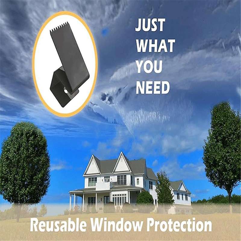 Universal and Reusable Glued Wooden Clips for with Door Handles and Screws, Packed in 16 Units Black
