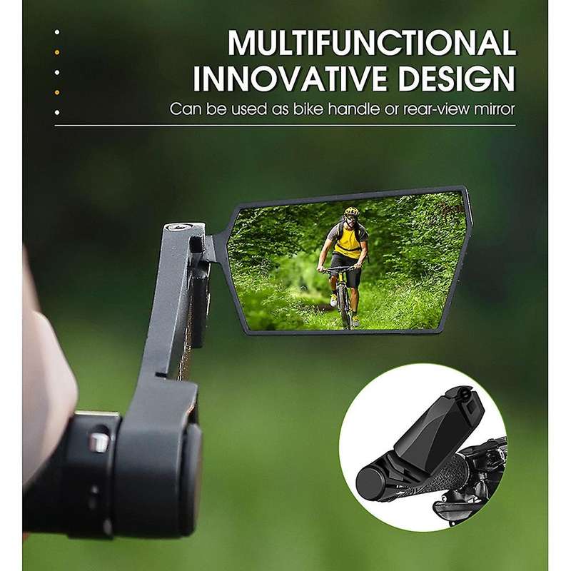 Universal Bicycle Rearview Mirror Adjustable Rotate Wide-angle Cycling Rear View Mirrors Bike Acce