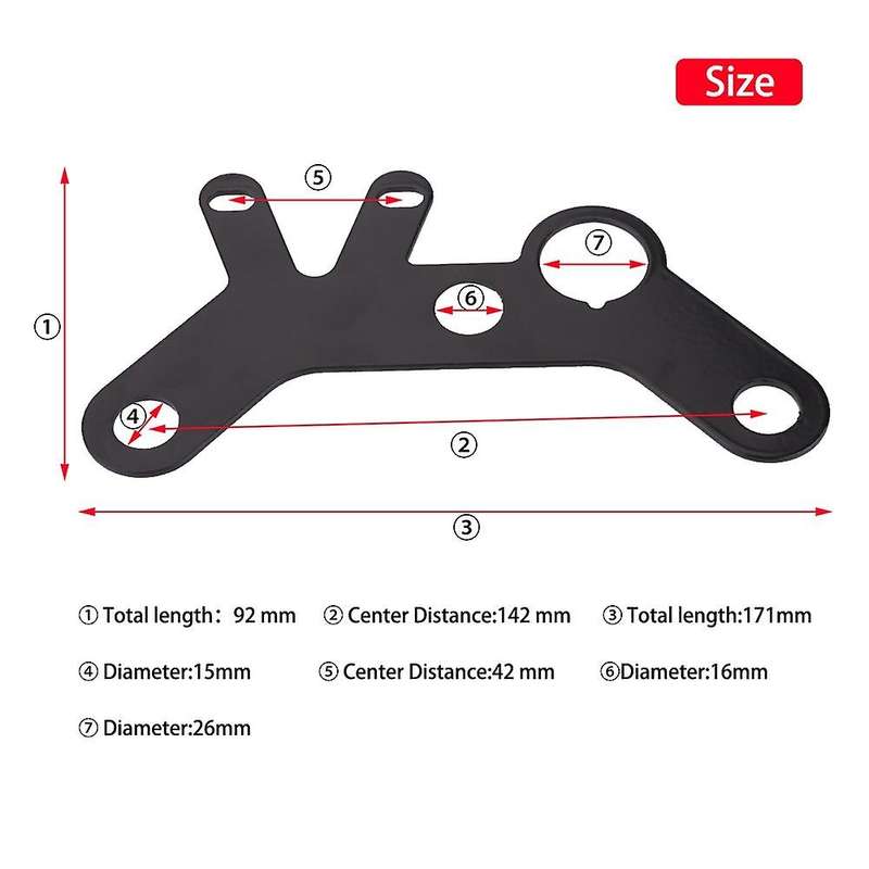 Universal Black Motorcycle Speedometer Bracket Odometer Mount Stand Support