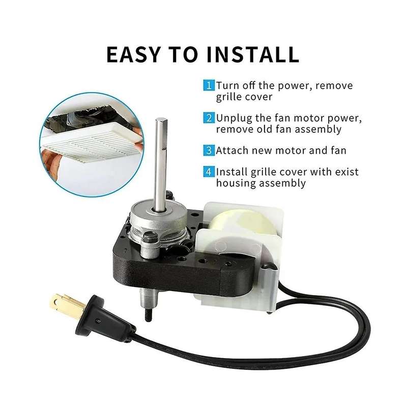 Universal Bathroom Exhaust Vent Fan Motor Complete Kit Replacement for C01575, 50 Cfm, 120v Uppco U