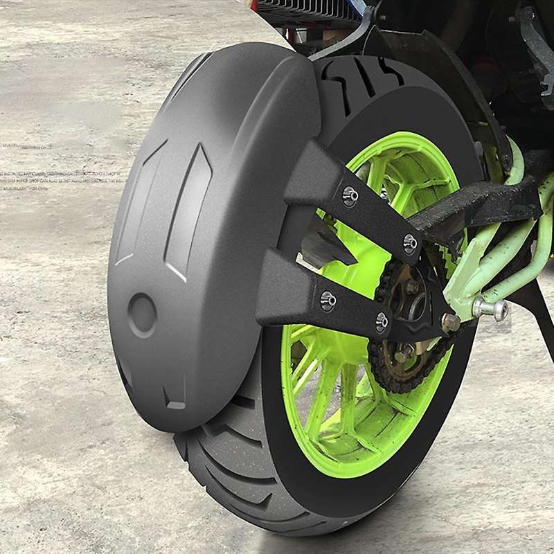 Universal Black Motorcycle Rear Wheel for Splash Guard Rear Wheel Cover Splash Guard Mudguard with B
