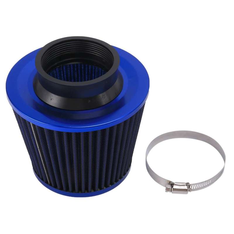 Universal Car Air Filter Vehicle Induction Kit High Power Mesh Blue Finish Sport