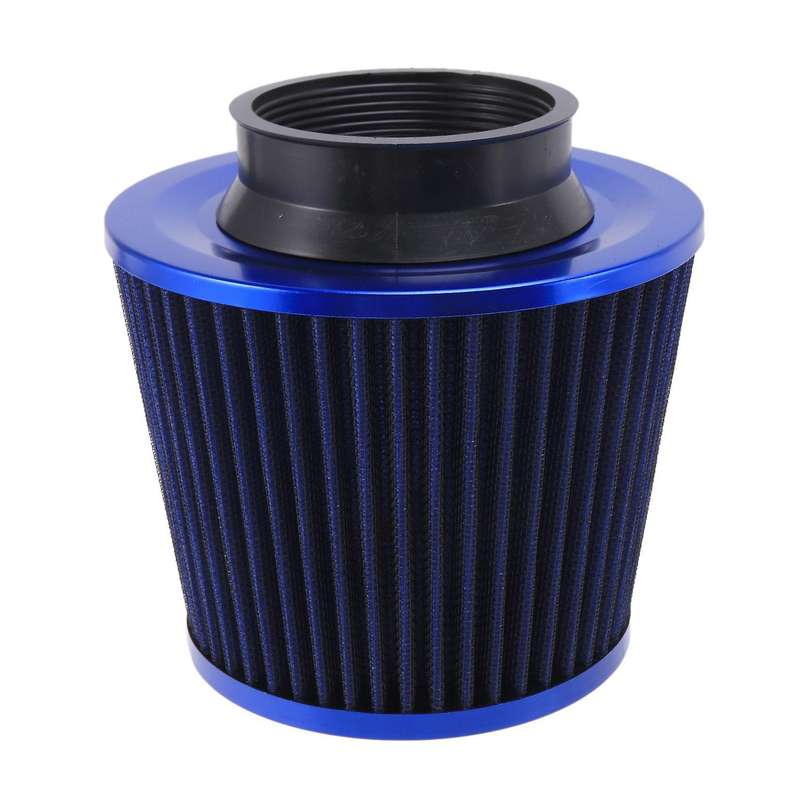 Universal Car Air Filter Vehicle Induction Kit High Power Mesh Blue Finish Sport