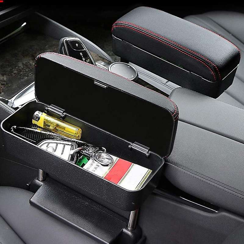 Universal Car Armrest Box Elbow Support Adjustable Car Center Console Arm Rest (Black and )