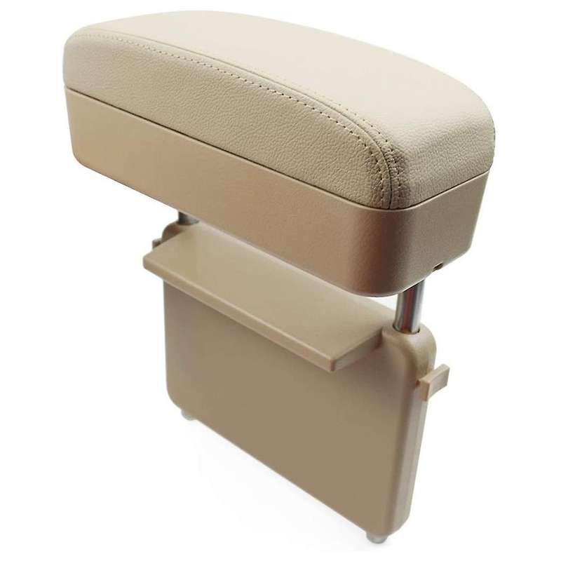 Universal Car Armrest Box Elbow Support Adjustable Car Center Console Arm Rest (Beige)