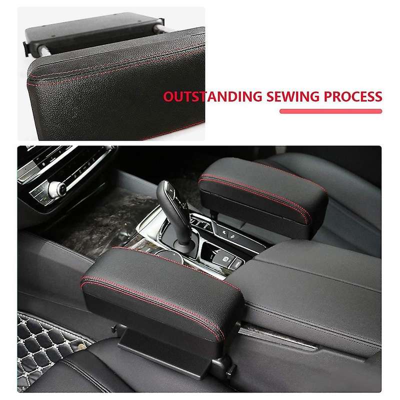 Universal Car Armrest Box Elbow Support Adjustable Car Center Console Arm Rest (Beige)