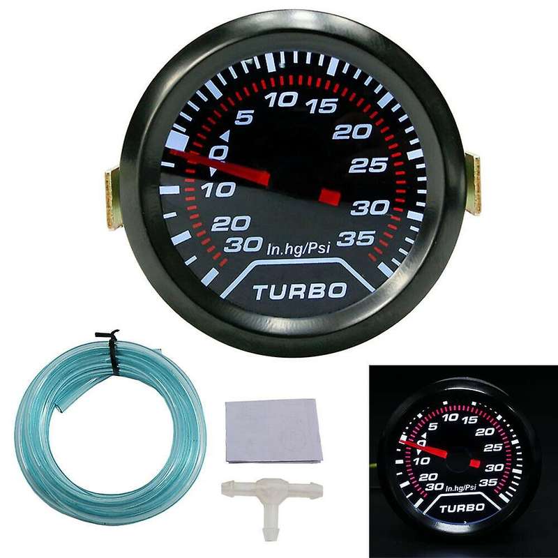 Universal Car 2 inch 52mm LED PSI Turbo Boost Gauge Pressure Vacuum Smoked Face Fast