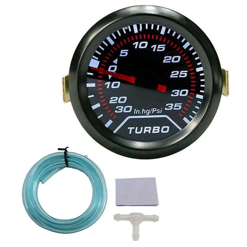 Universal Car 2 inch 52mm LED PSI Turbo Boost Gauge Pressure Vacuum Smoked Face Fast