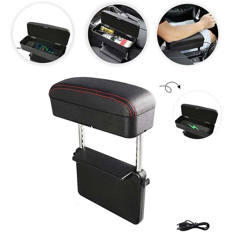 Universal Car Armrest Box Elbow Support Adjustable Car Center Console Arm Rest Stand By Wireless Cha