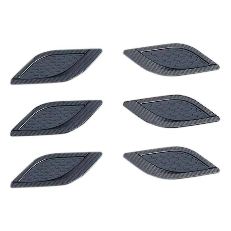 Universal Car Cover Detector ABS Chrome Front Side Foliage Leaf Vent Air Outlet Lamp Trim Carbon Fib
