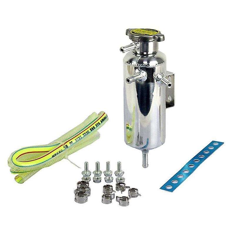 Universal Car Engine Radiator Cooling Water Aluminum Catch Can Coolant Tank Bottle Reservoir