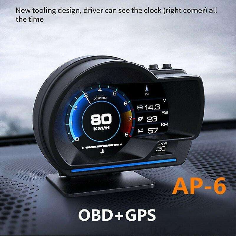 Universal Car Digital Speedometer Water Temp Voltage Speed Alarm Gauge OBD2 GPS