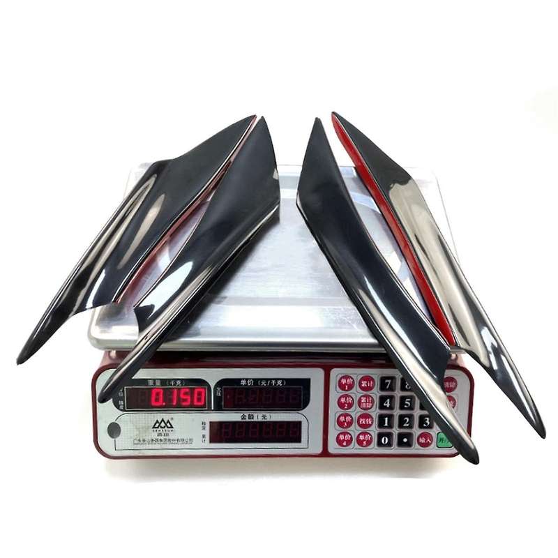 Universal Car Front Bumper Lip Splitter,car Exterior 4-pack Soft Fins Combat Wind Saber Auto Air Sp