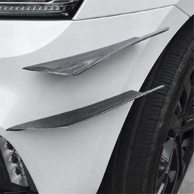 Universal Car Front Bumper Lip Splitter,Car Exterior 4-Pack Soft Fins Combat Wind Saber Auto Air Spo