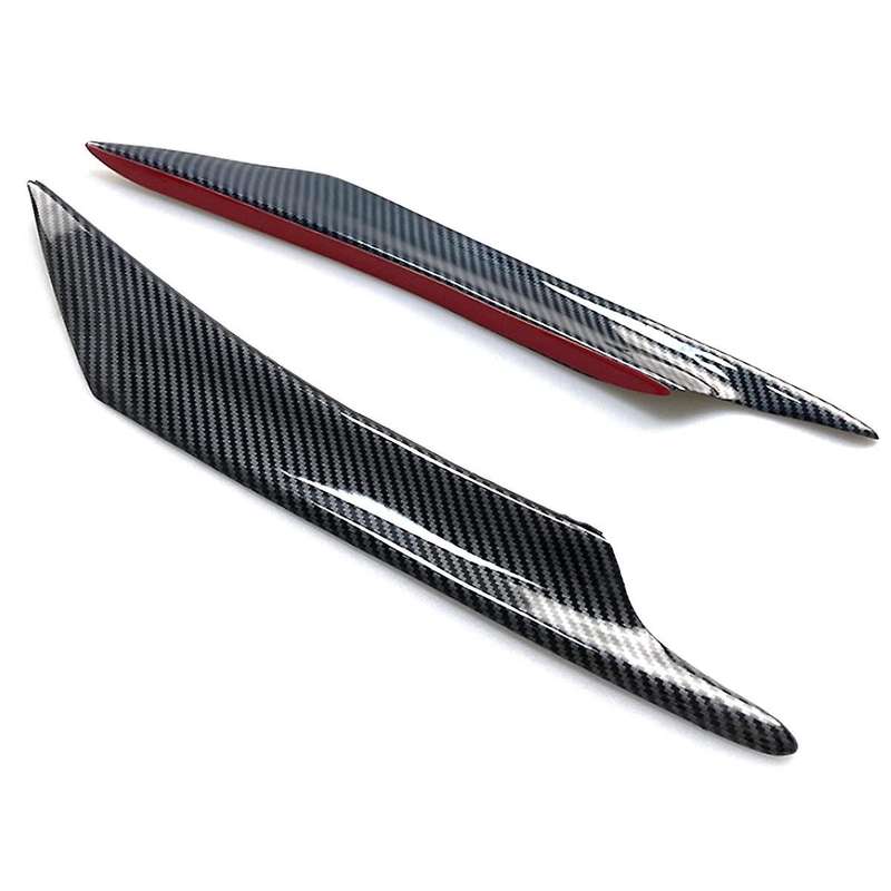 Universal Car Front Bumper Lip Splitter,Car Exterior 4-Pack Soft Fins Combat Wind Saber Auto Air Spo