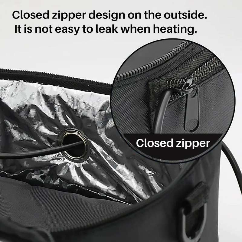 Universal Car Front Trunk Cooler Organizer Folding Picnic Bag Insulated Zipper Trunk Heating Bag for