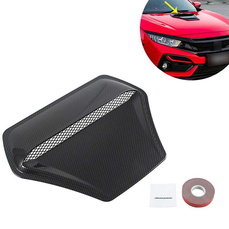 Universal Car Hood Engine Air Outlet Vent Cover Trim Air Flow Intake Cover Decorative Hood Scoop Ven