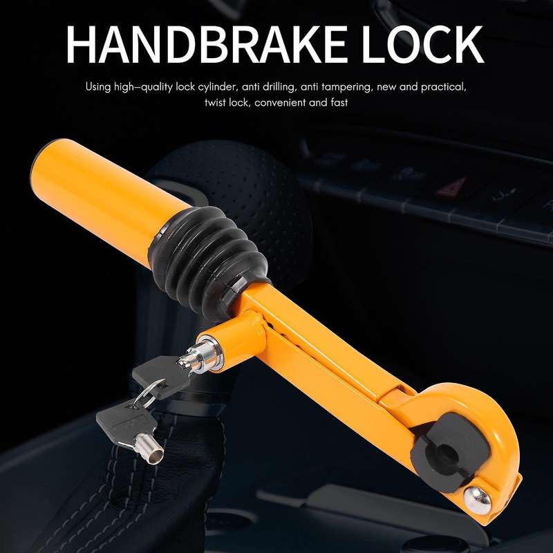 Universal Car Handbrake Shift Lock Stainless Steel Anti-Theft Strong Security Truck SUV Trailer Lock