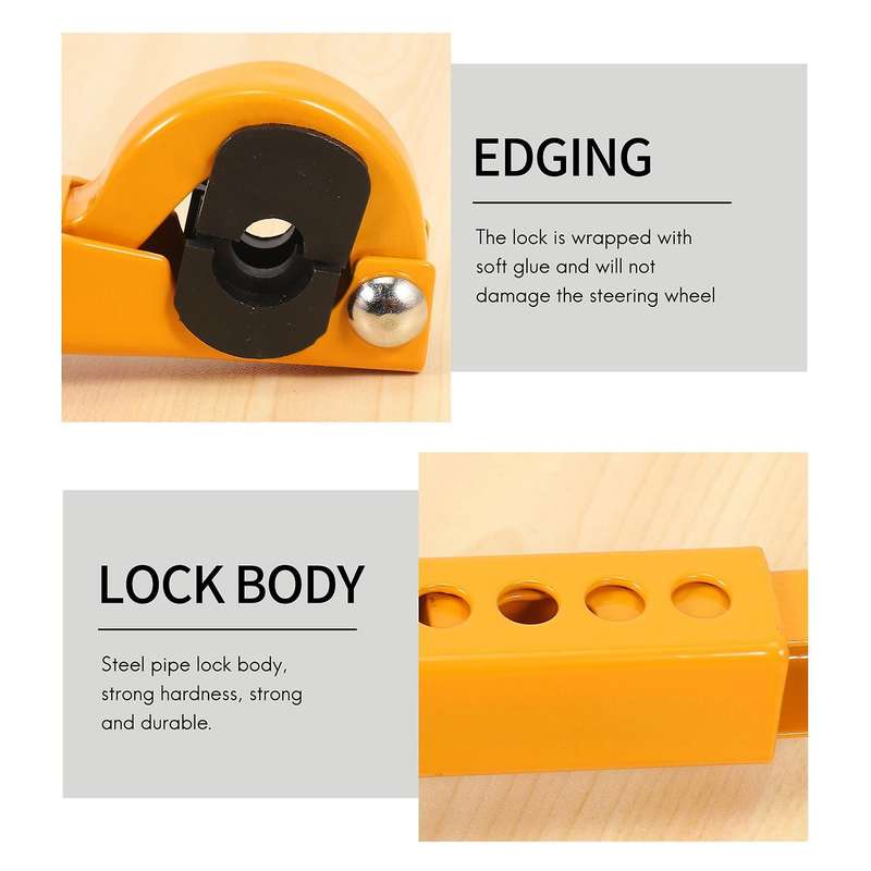 Universal Car Handbrake Shift Lock Stainless Steel Anti-Theft Strong Security Truck SUV Trailer Lock