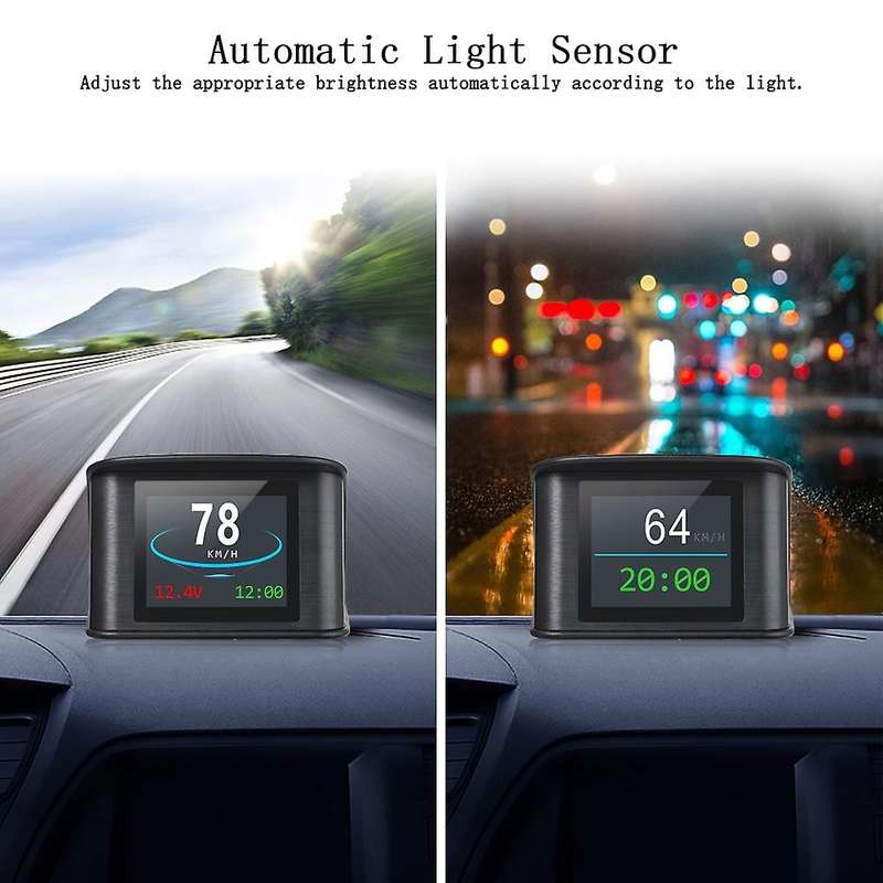 Universal Car HUD Head Up Display Digital GPS Speedometer with Speedup Test Brake Test Overspeed Ala