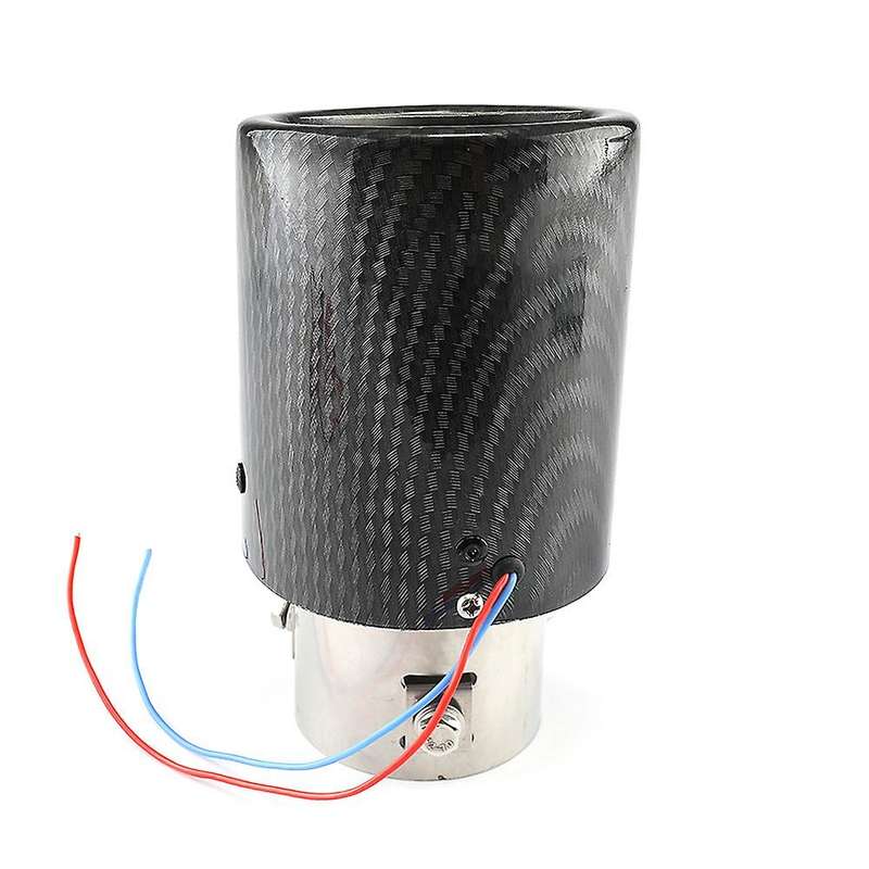 Universal Car LED Exhaust Muffler Tip Pipe Red Light Flaming Straight Car Modified Single Outlet Exh